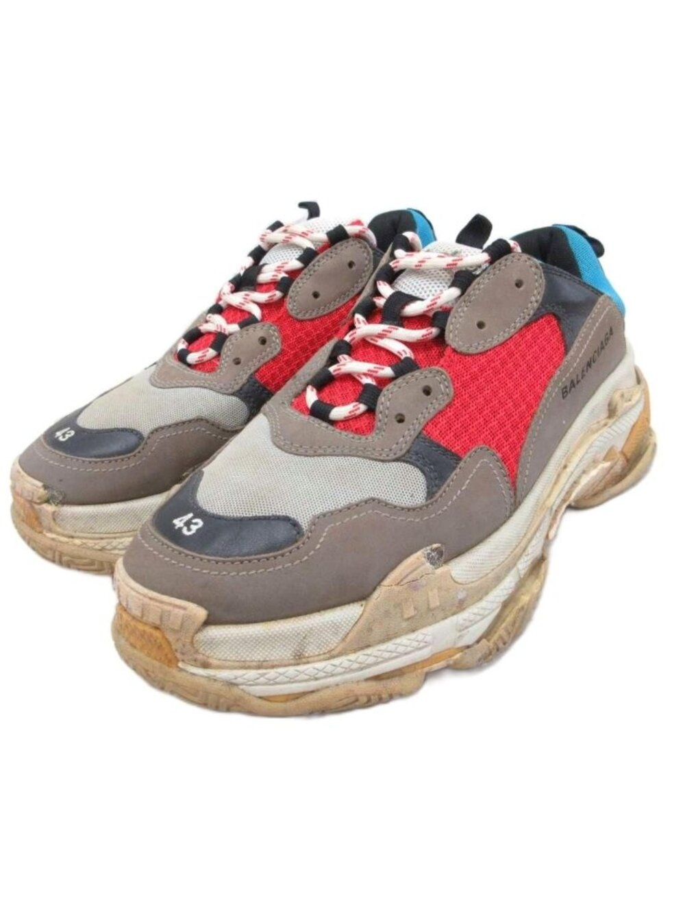 Balenciaga Triple S Sneakers Low Cut Shoes Blue Multicolor